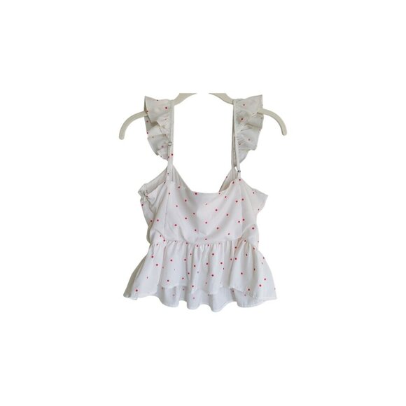 Sugarlips Red Polka Dot Corset Top Size M whimsical fun summer romantic - Picture 2 of 8